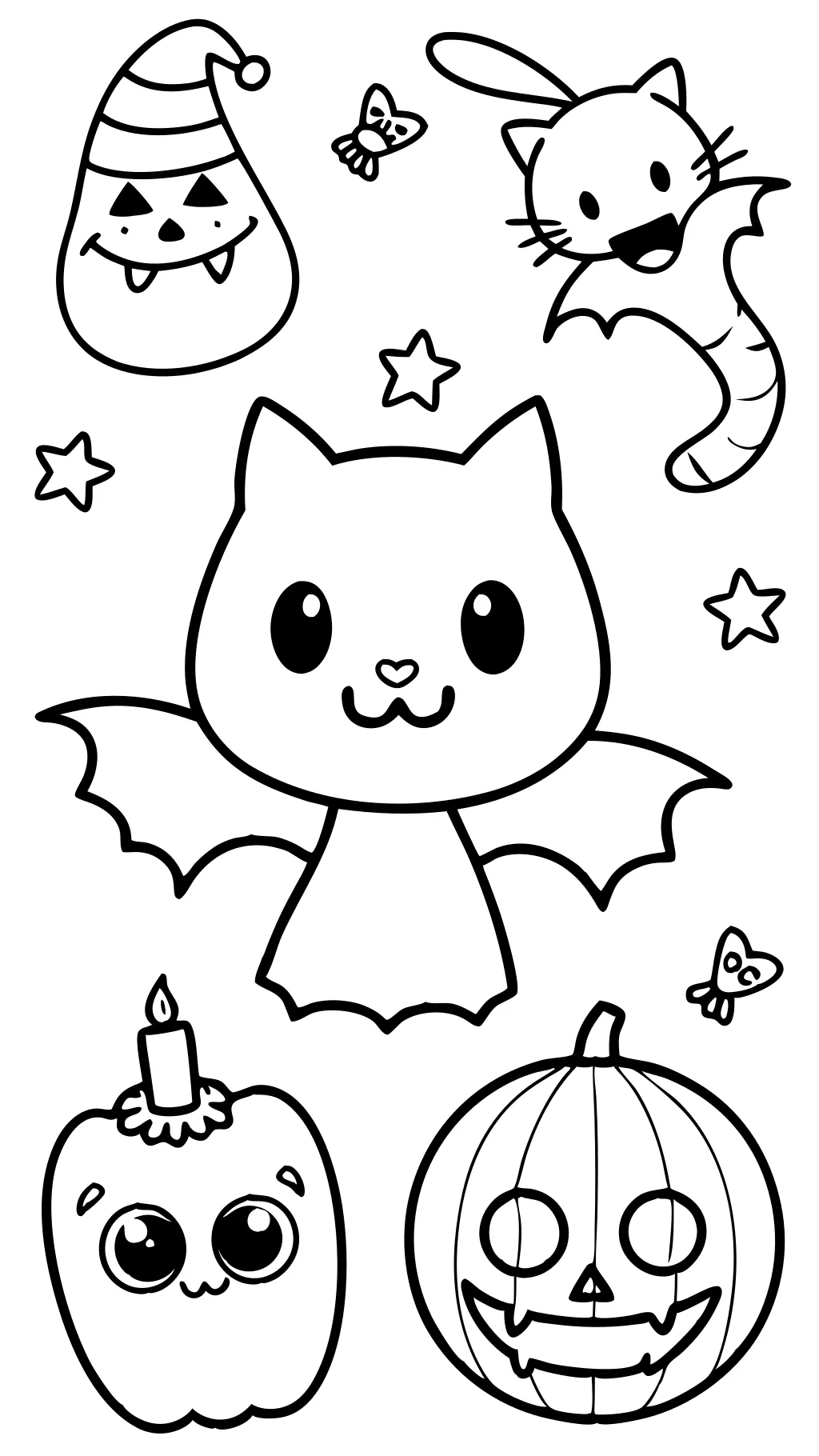 halloween cute coloring pages